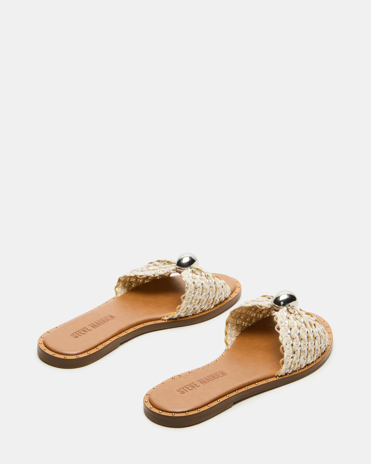 DIPSY Metallic Multi Slide Rounded Toe Women's Sandal | Steve Madden for Sale