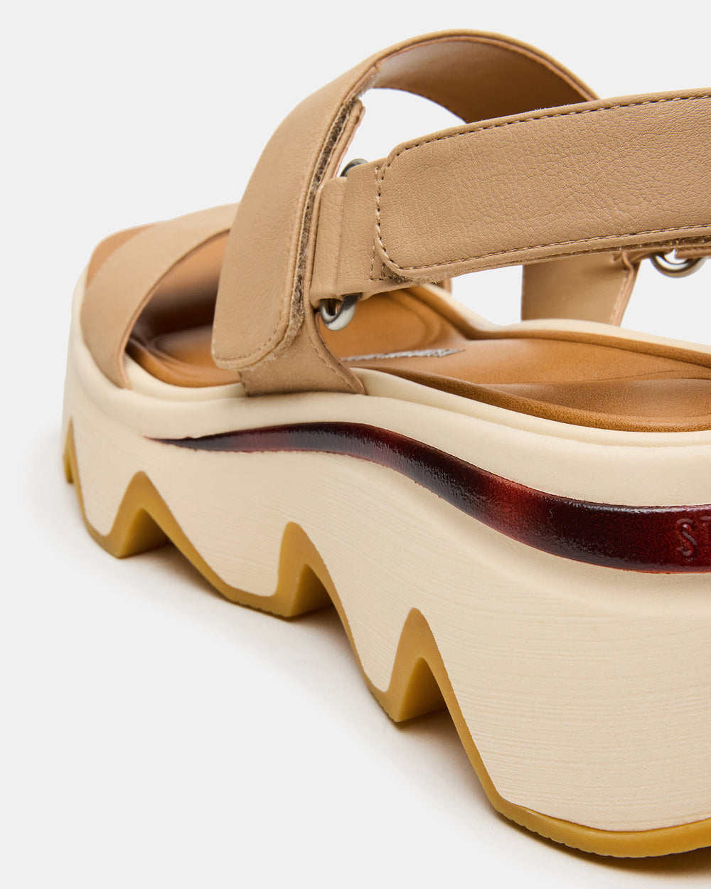 LOCHAN Natural Platform Flatform Strappy Women's Sandal | Steve Madden discount