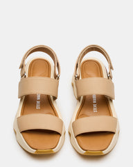 LOCHAN Natural Platform Flatform Strappy Women's Sandal | Steve Madden discount