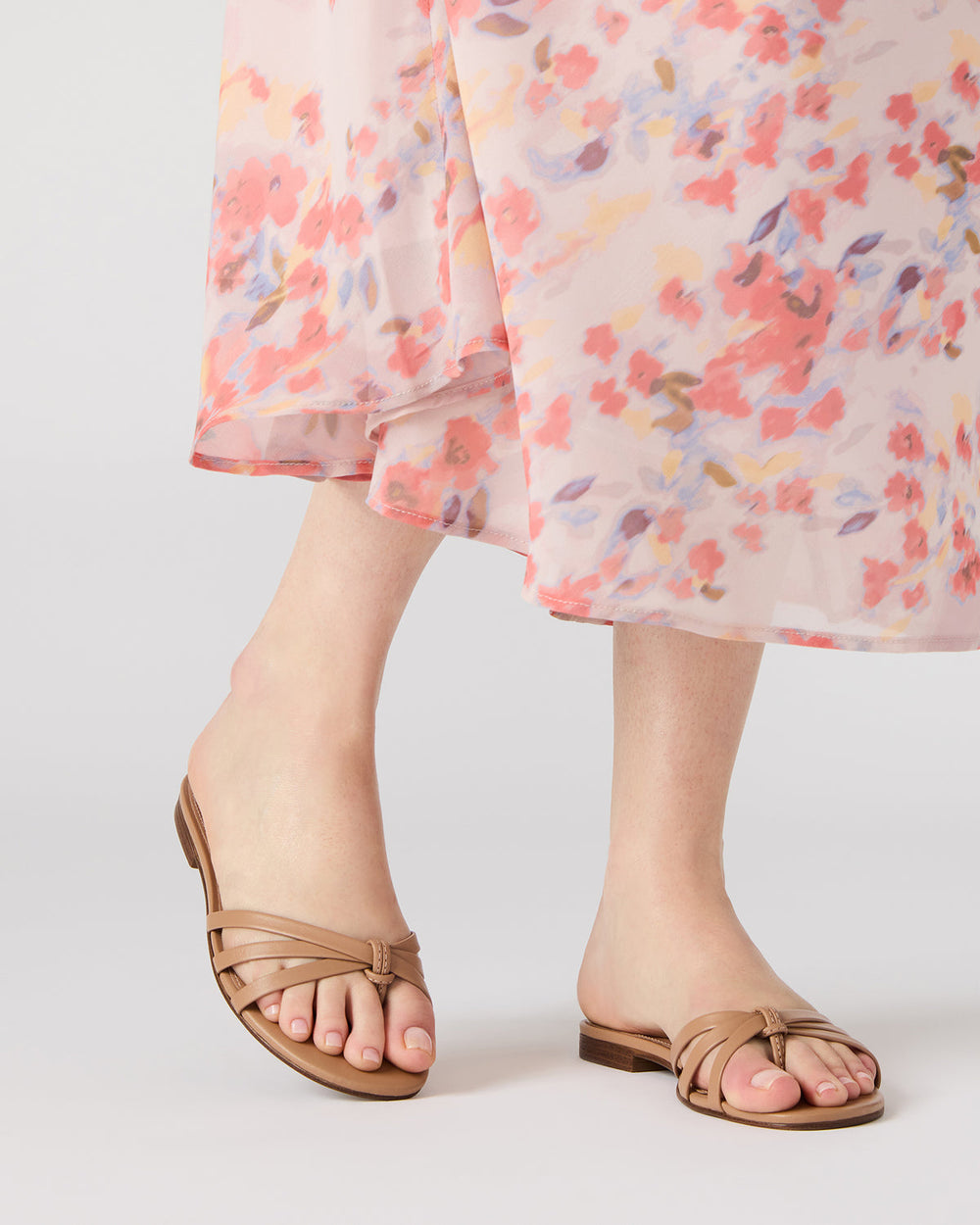 CALISSI Natural Leather Strappy Women's Slide Sandal | Steve Madden near me