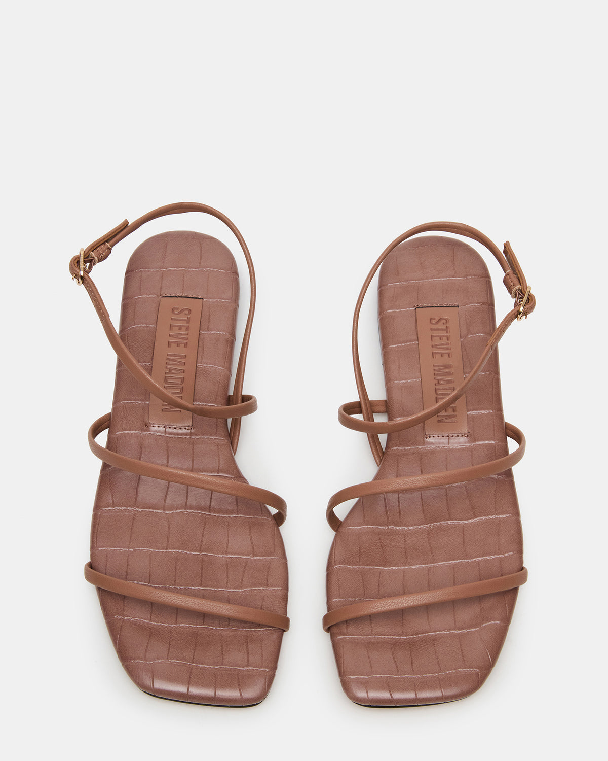 TANGO Mocha Square-Toe Strappy Women's Sandal | Steve Madden discount