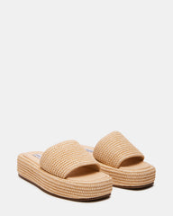 BEACHY Natural Platform Slide Women's Sandal | Steve Madden online