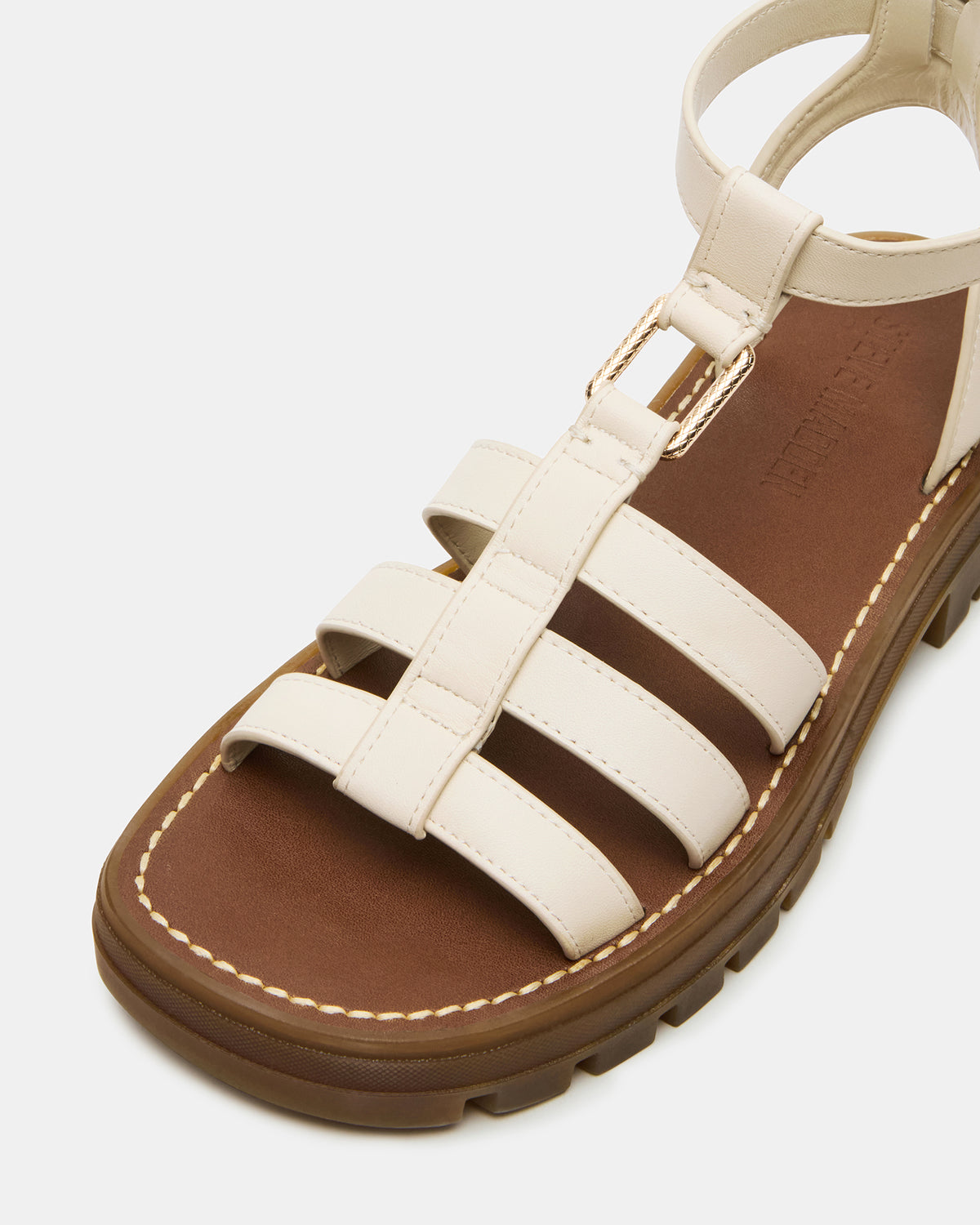 JARELLI Bone Leather Strappy Platform Women's Sandal | Steve Madden US