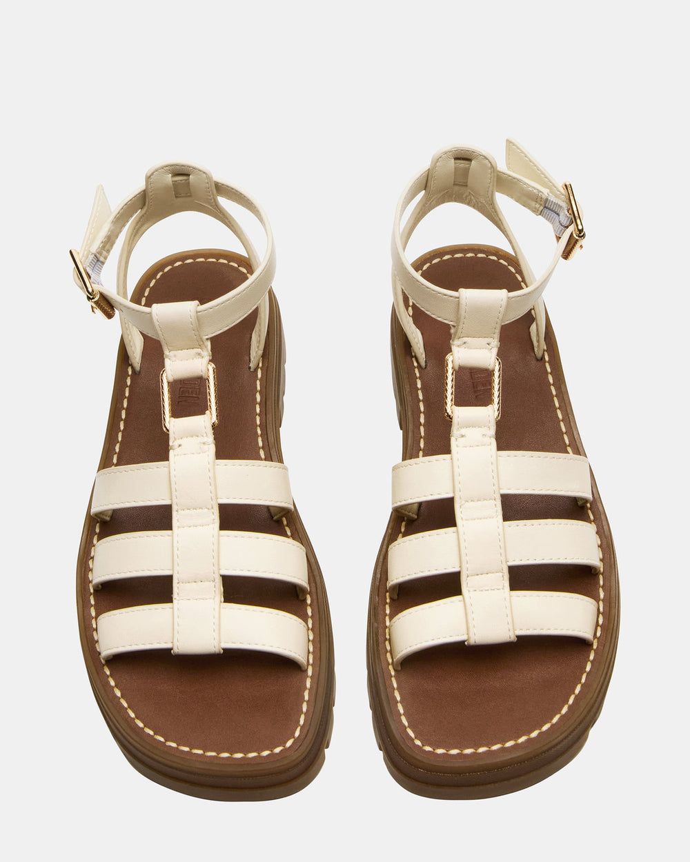 JARELLI Bone Leather Strappy Platform Women's Sandal | Steve Madden US
