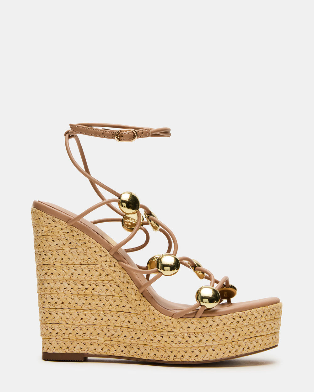 OAKLIE Natural Platform Strappy Wedge Women's Sandal | Steve Madden outlet