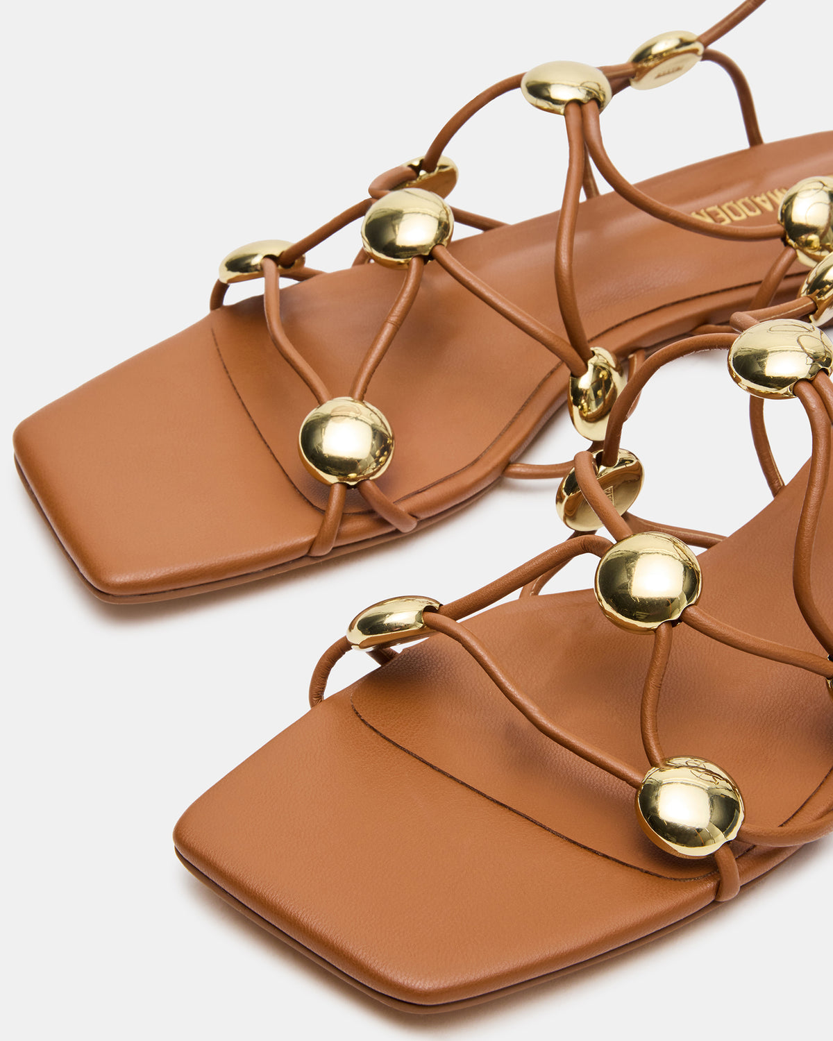 TIDES Cognac Strappy Square-Toe Women's Sandal | Steve Madden near me