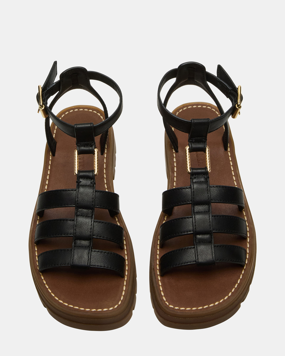 JARELLI Black Leather Strappy Platform Women's Sandal | Steve Madden online