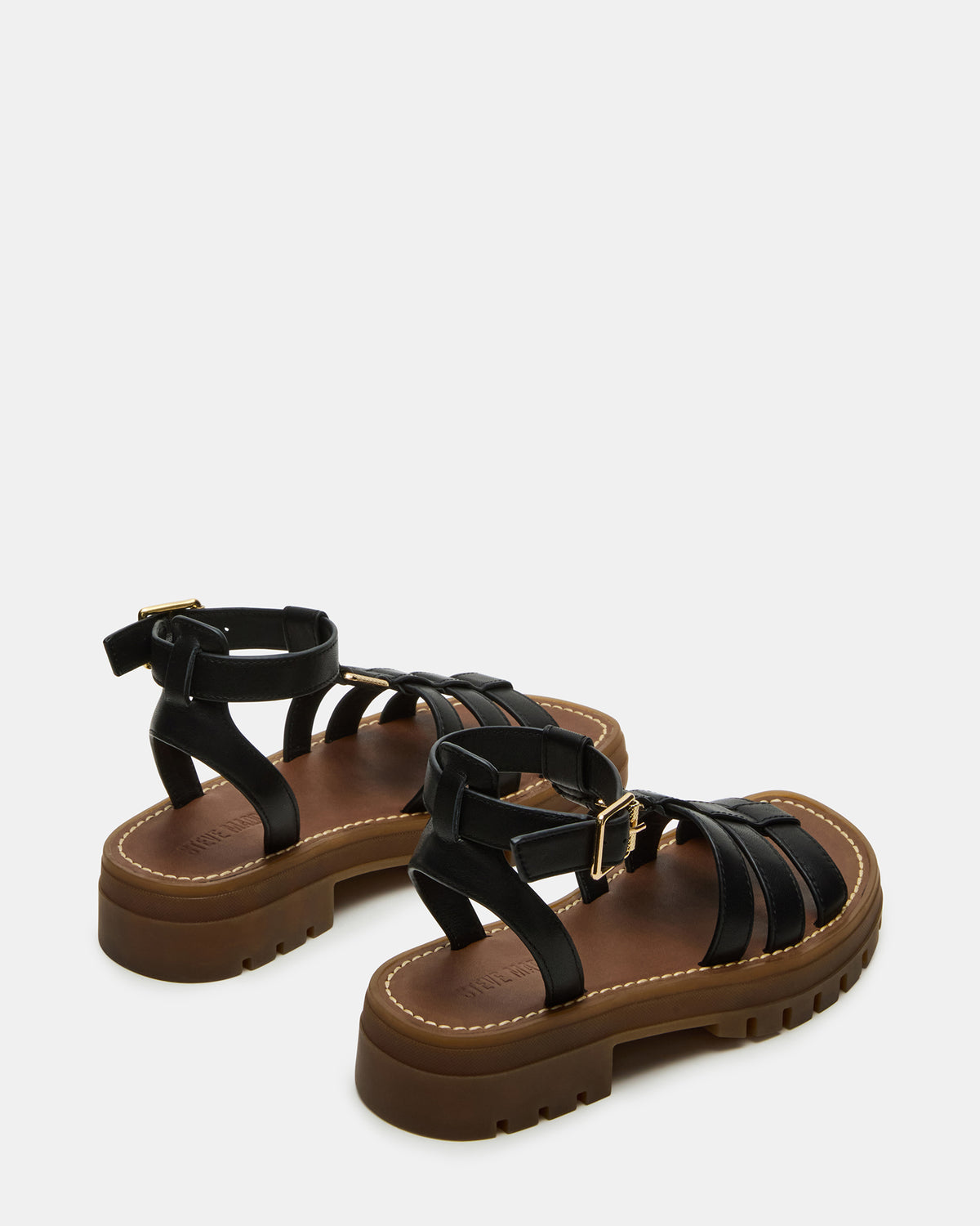 JARELLI Black Leather Strappy Platform Women's Sandal | Steve Madden online