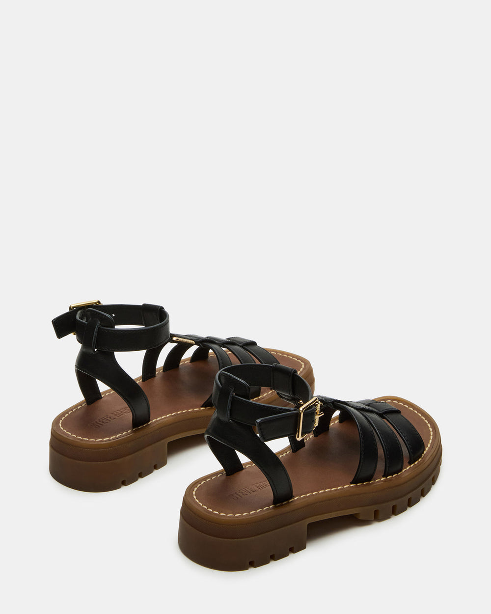 JARELLI Black Leather Strappy Platform Women's Sandal | Steve Madden online