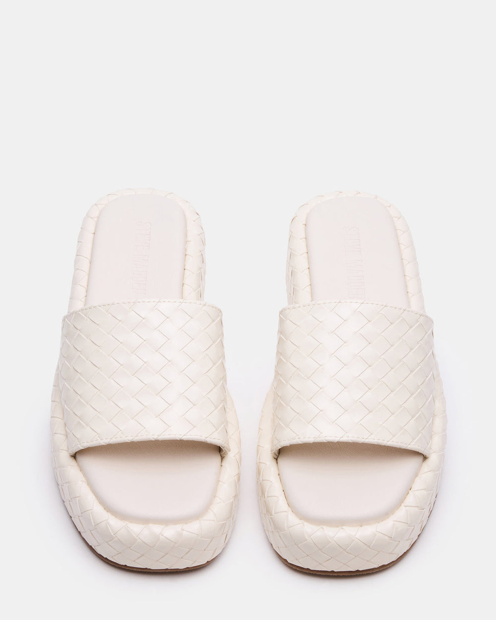 BEACHY Quilted Bone Platform Slide Women's Sandal | Steve Madden on Sale