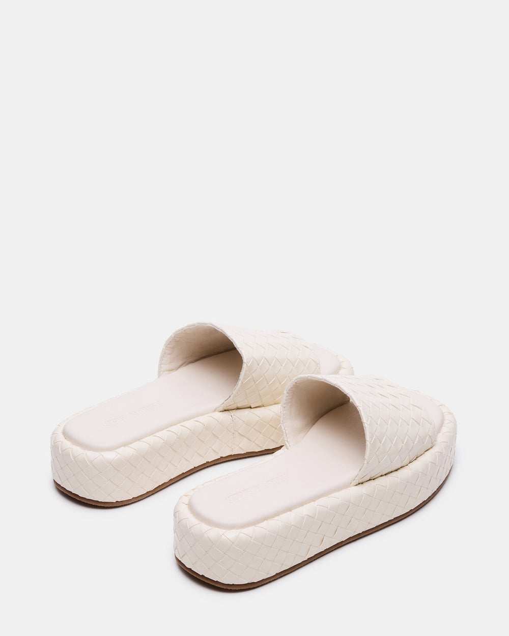 BEACHY Quilted Bone Platform Slide Women's Sandal | Steve Madden on Sale