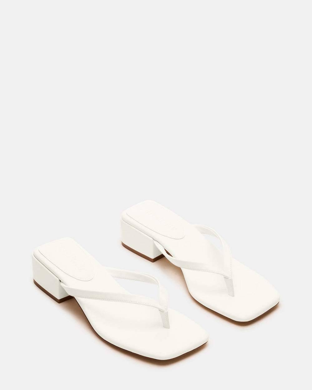 CARIBBEAN White Square-Toe Mule Thong Women's Sandal | Steve Madden near me