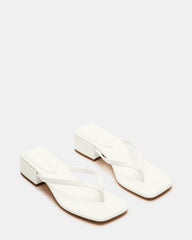 CARIBBEAN White Square-Toe Mule Thong Women's Sandal | Steve Madden near me