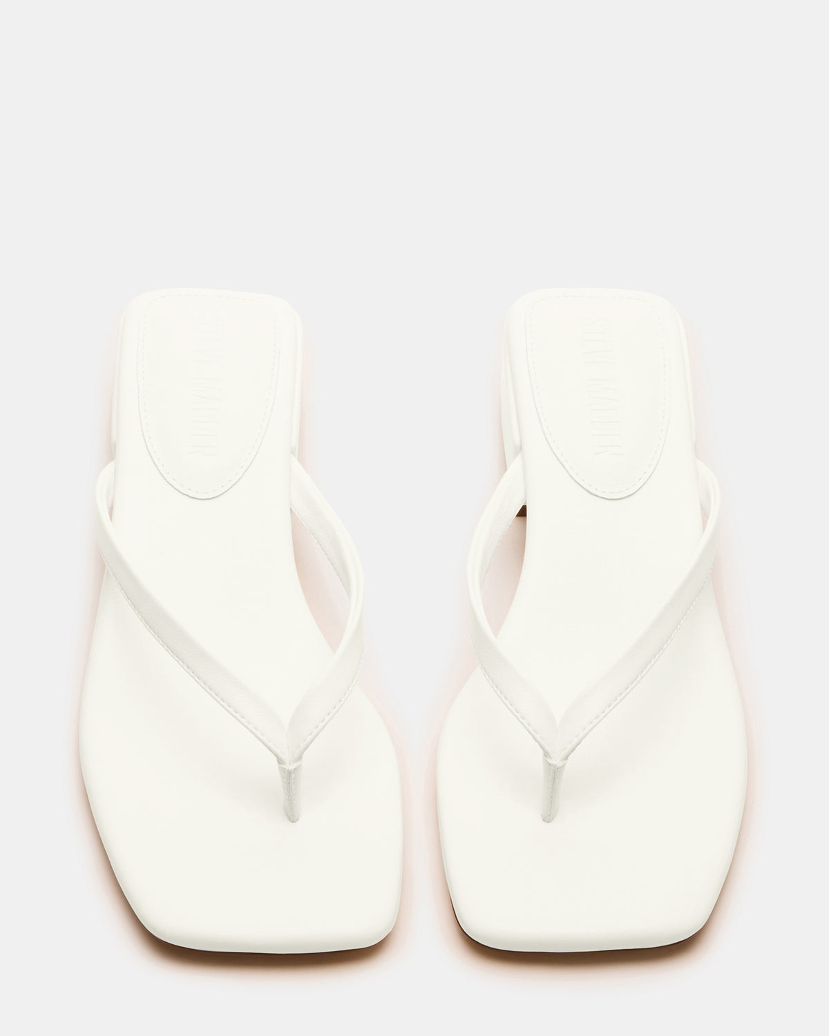CARIBBEAN White Square-Toe Mule Thong Women's Sandal | Steve Madden near me