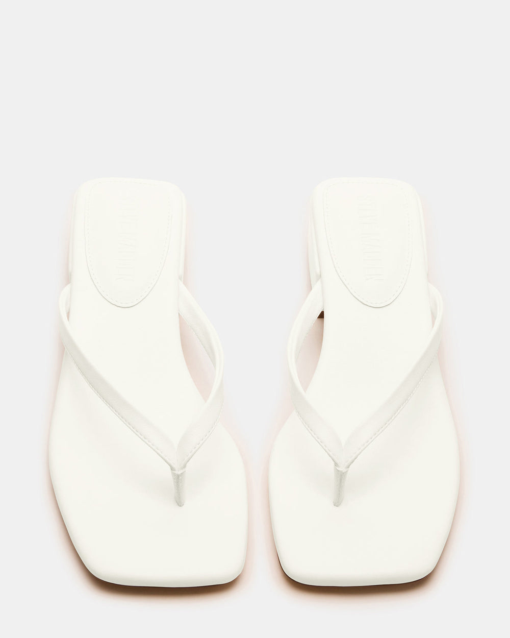 CARIBBEAN White Square-Toe Mule Thong Women's Sandal | Steve Madden near me