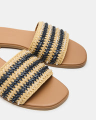 KOOPER Navy Multi Slide Sandal | Women's Sandals | Steve Madden discount