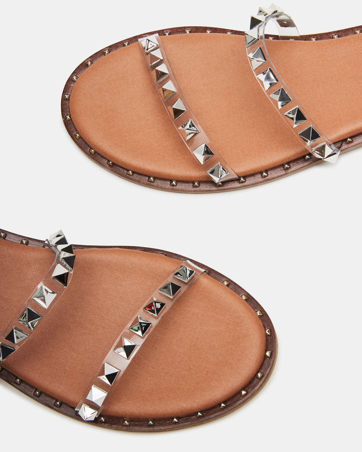 TRAVEL Clear Women's Studded Strappy Sandal | Steve Madden outlet