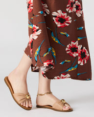DIPSY Tan Leather Slide Rounded Toe Women's Sandal | Steve Madden Sale