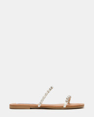 RETREAT Rhinestones Women's Strappy Square-Toe Slide Sandal | Steve Madden on Sale