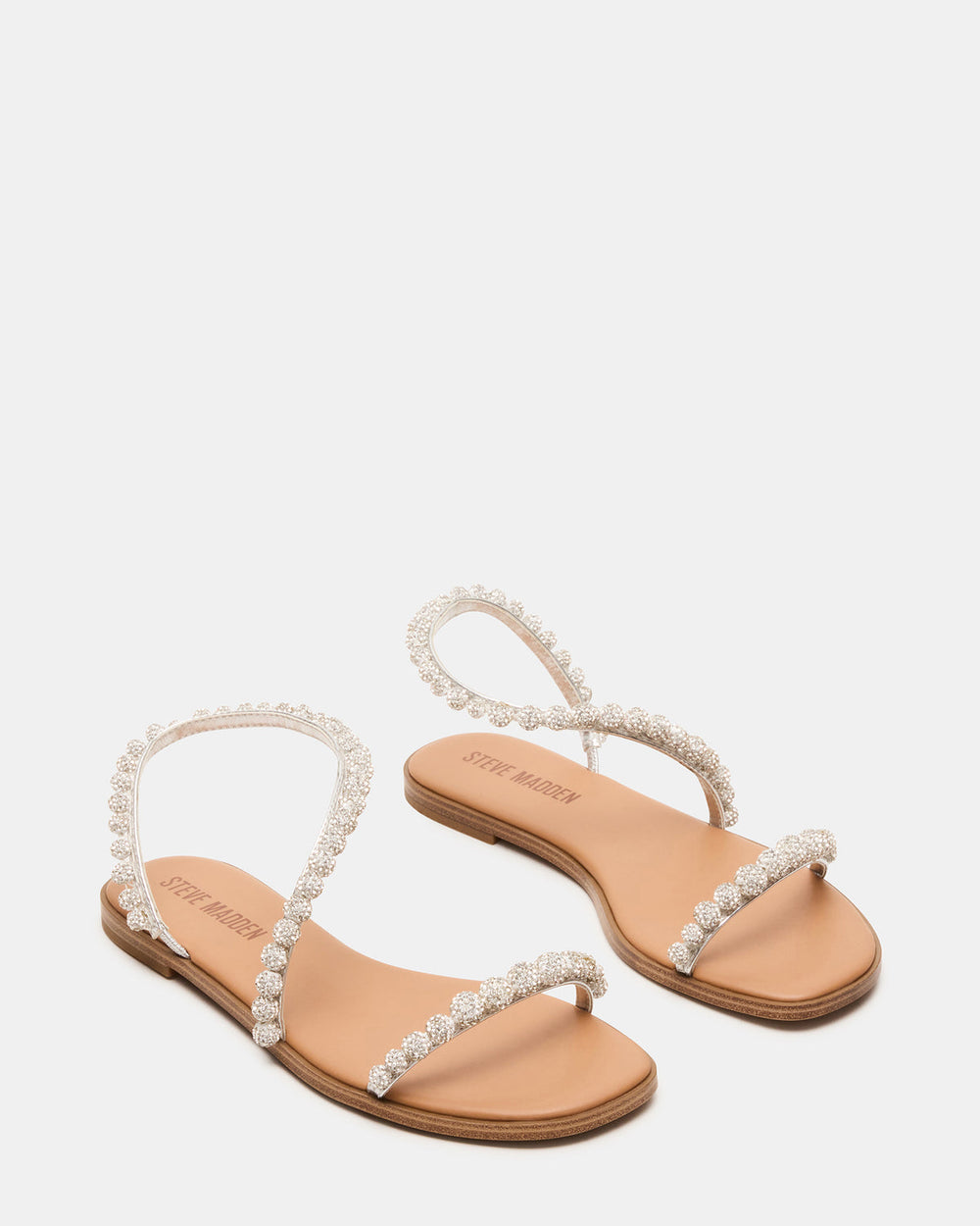 KINDRED Silver Multi Strappy Rhinestone Flat Women's Sandal | Steve Madden online