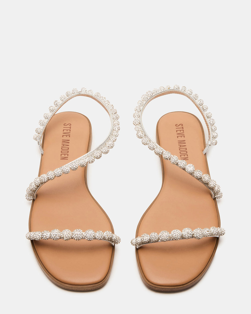 KINDRED Silver Multi Strappy Rhinestone Flat Women's Sandal | Steve Madden online