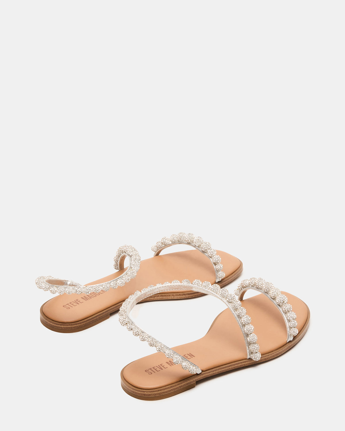 KINDRED Silver Multi Strappy Rhinestone Flat Women's Sandal | Steve Madden online