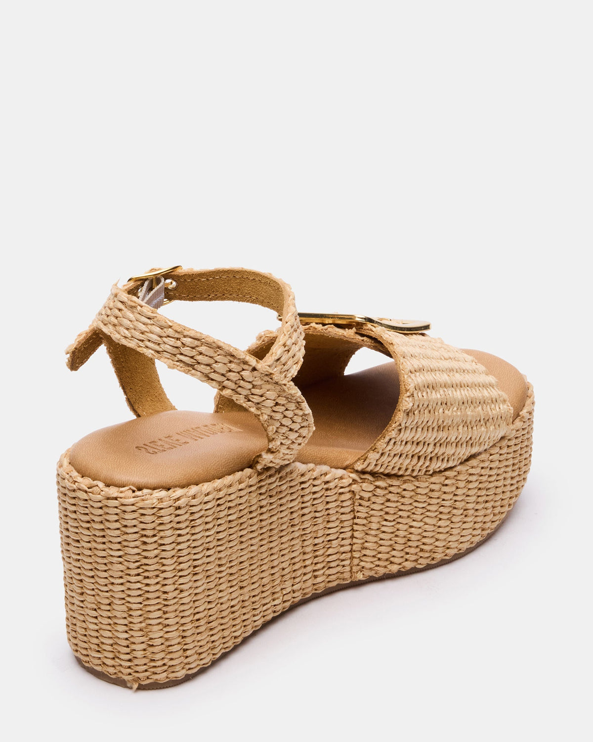 CIDER Natural Raffia Platform Wedge Women's Sandal | Steve Madden US