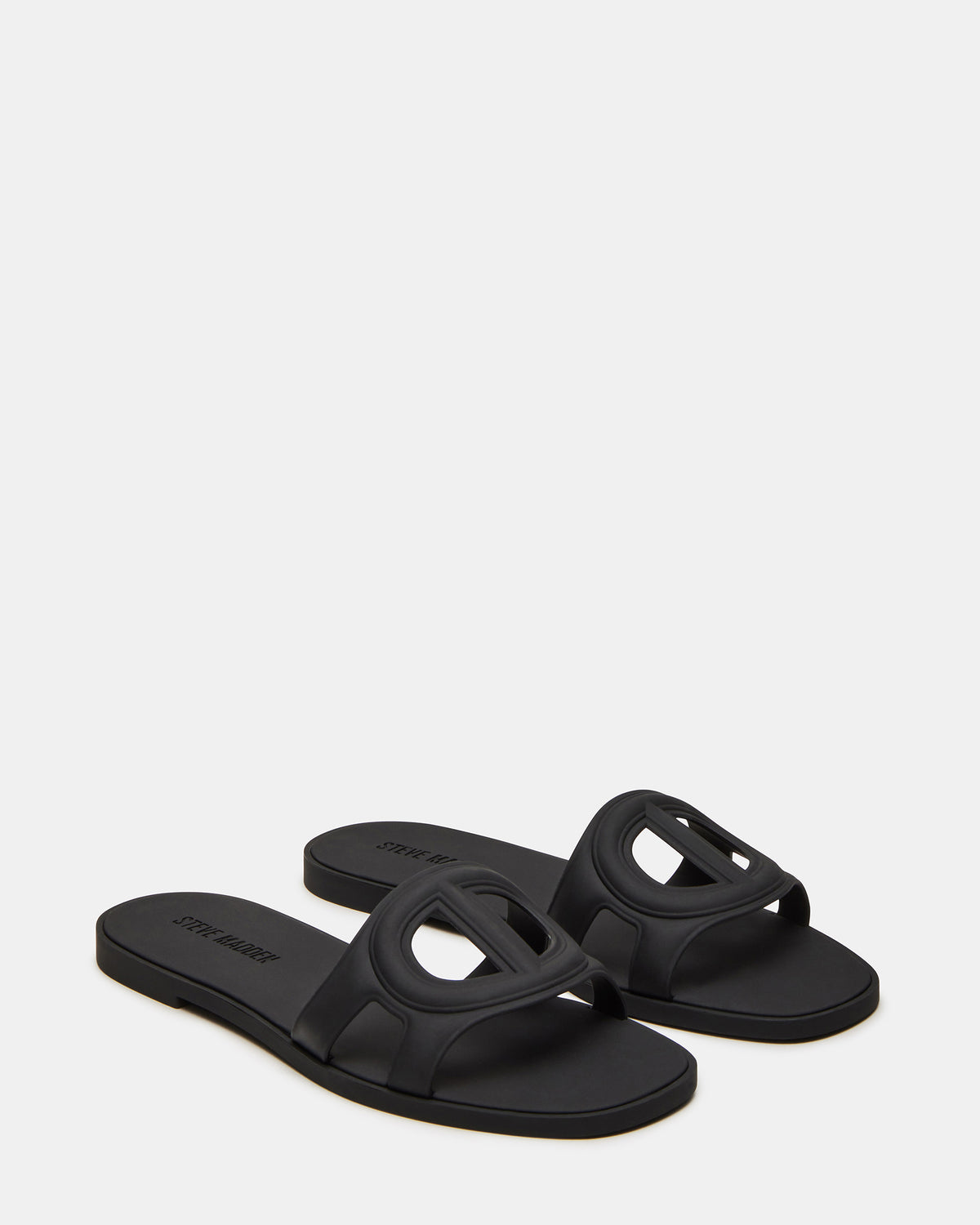 JELLIE Black Women's Square Toe Slide Sandal | Steve Madden near me
