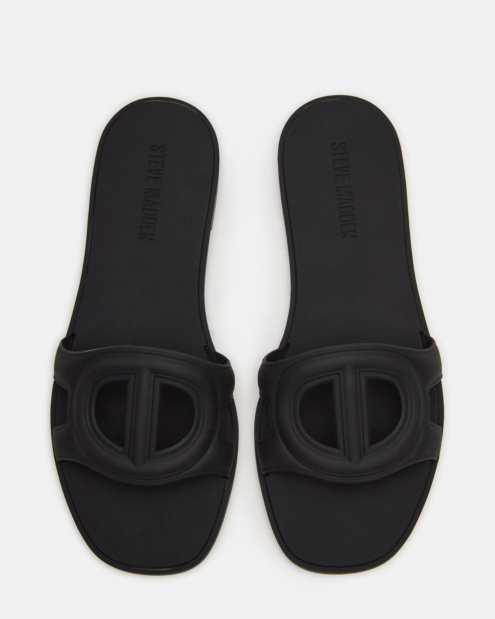 JELLIE Black Women's Square Toe Slide Sandal | Steve Madden near me