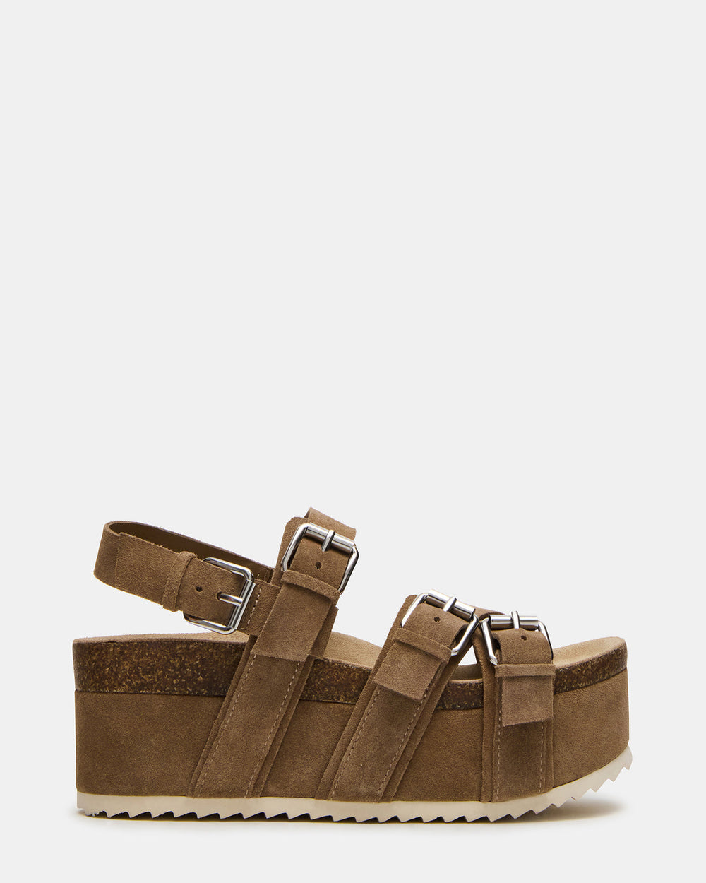 KIWI Taupe Suede Women's Strappy Platform Sandal | Steve Madden online