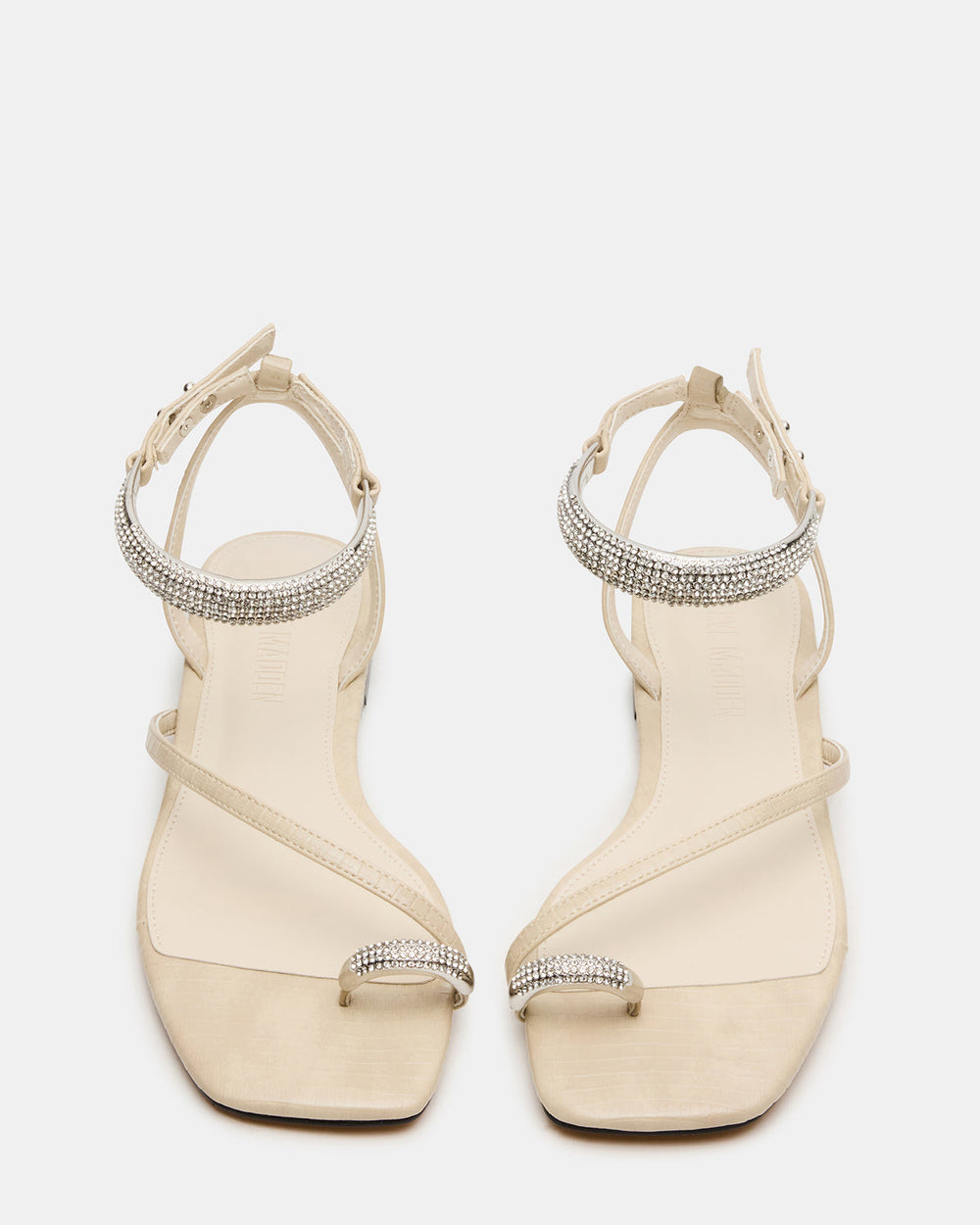 ODYSSEY-R Bone Crocodile Strappy Square-Toe Women Sandal | Steve Madden US