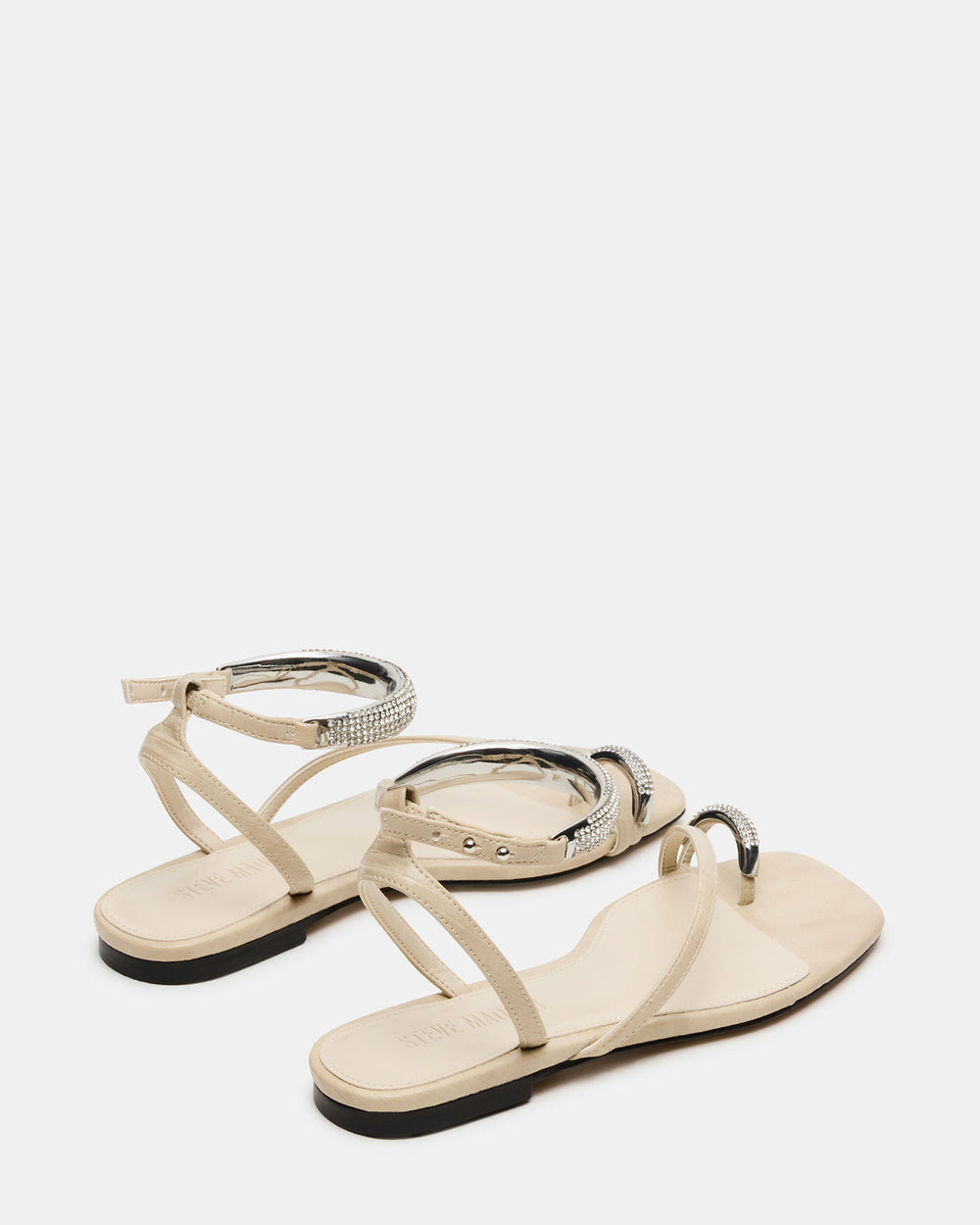 ODYSSEY-R Bone Crocodile Strappy Square-Toe Women Sandal | Steve Madden US