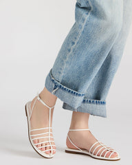 MARIN White Flat Strappy Fisherman Sandal | Steve Madden online