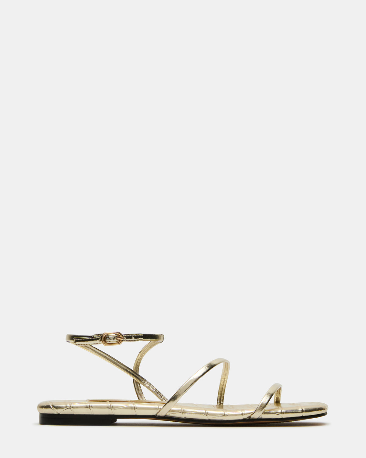 TANGO Gold Square-Toe Strappy Women's Sandal | Steve Madden outlet