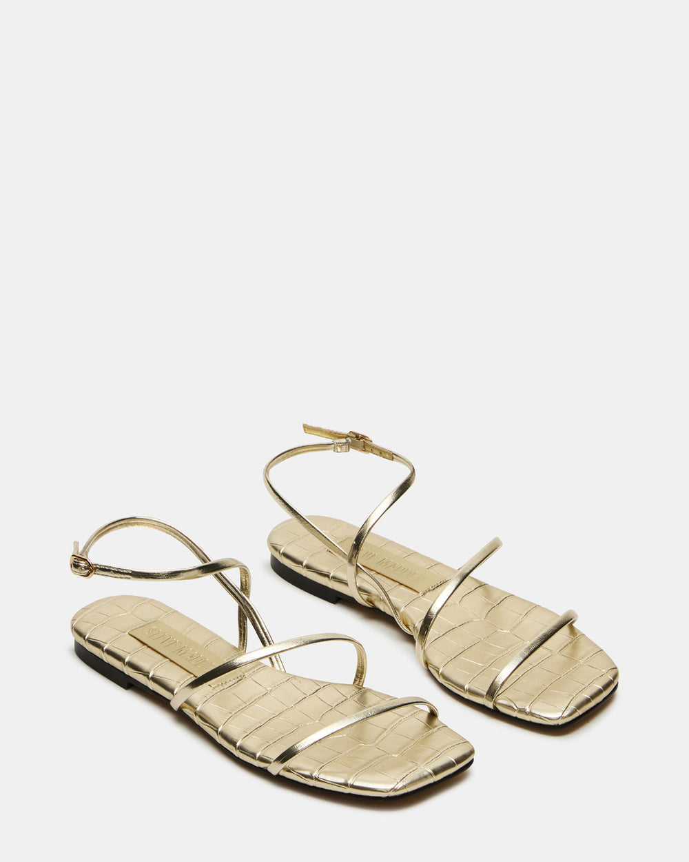 TANGO Gold Square-Toe Strappy Women's Sandal | Steve Madden outlet