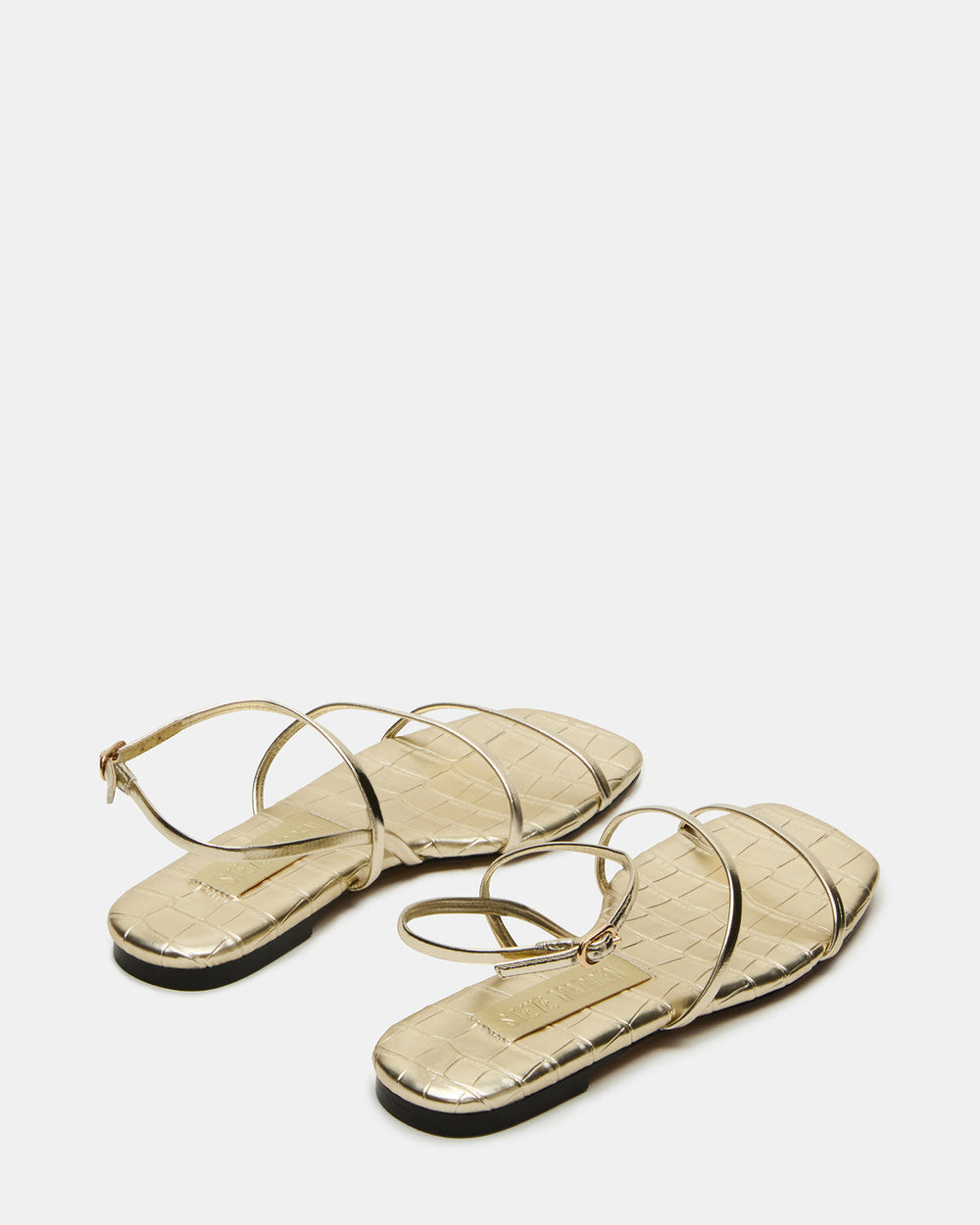 TANGO Gold Square-Toe Strappy Women's Sandal | Steve Madden outlet