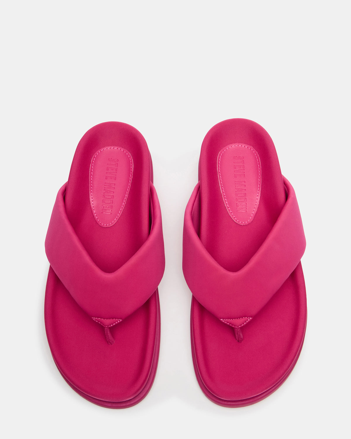ZINNIA Pink Women's Thong Footbed Sandal | Steve Madden Sale