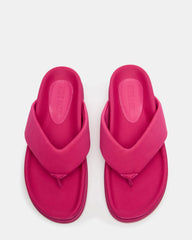 ZINNIA Pink Women's Thong Footbed Sandal | Steve Madden Sale