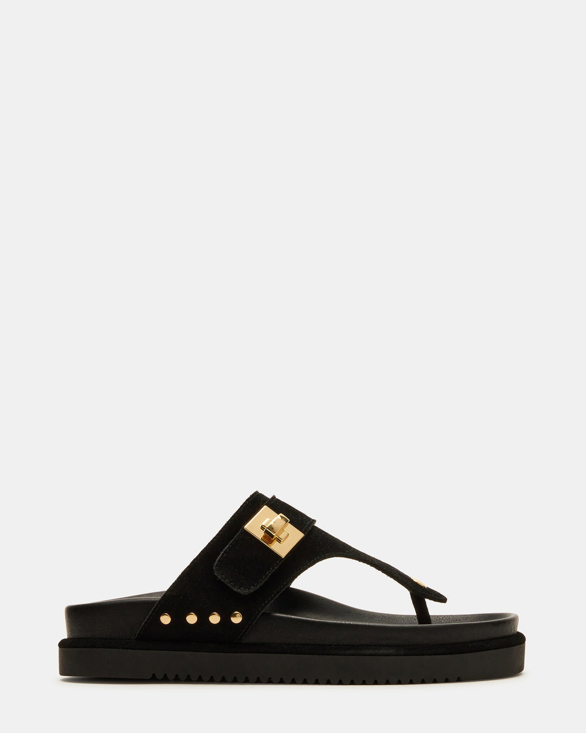 THONA Black Suede Women's Flatform Thong Sandal | Steve Madden near me