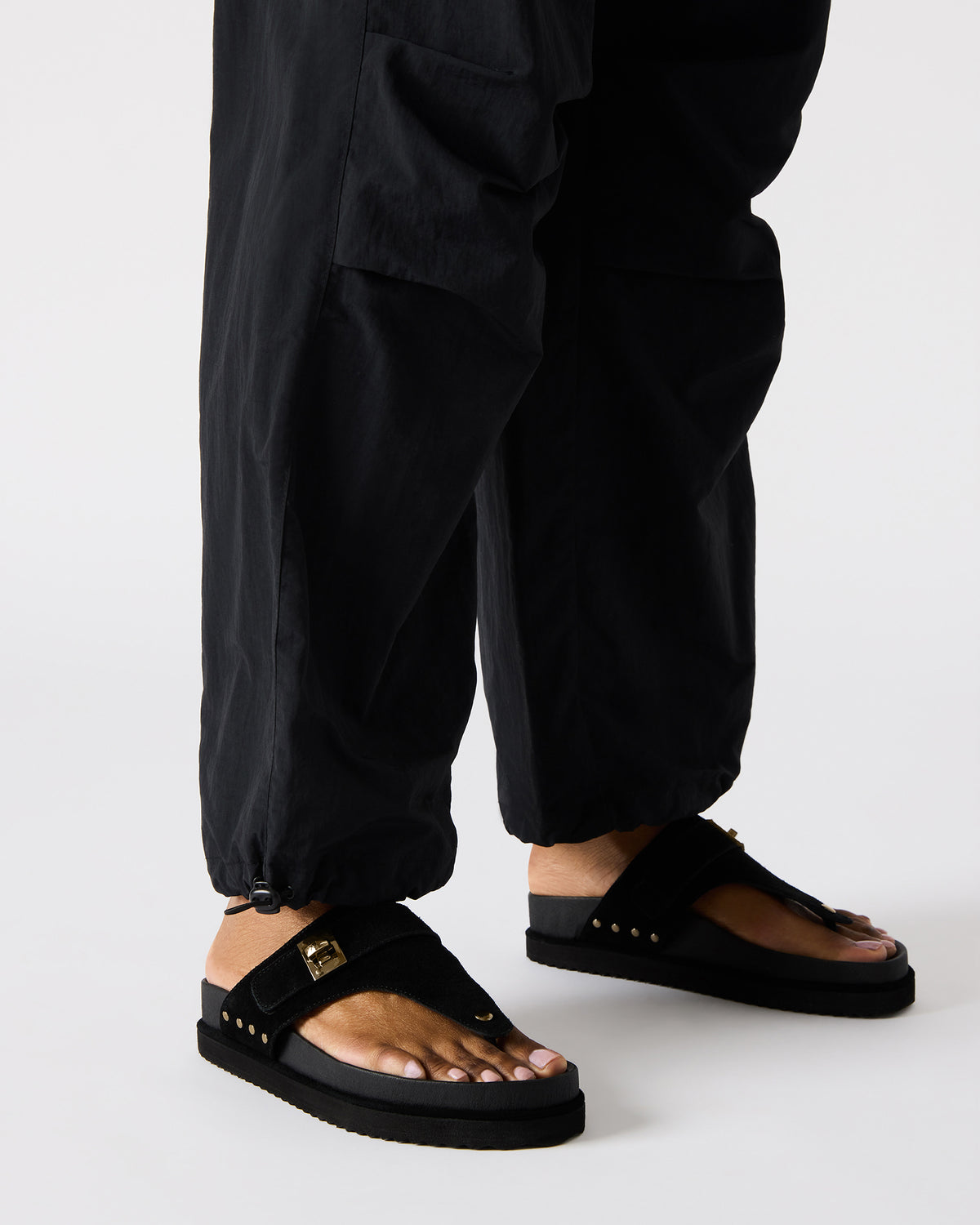THONA Black Suede Women's Flatform Thong Sandal | Steve Madden near me