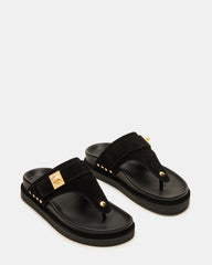 THONA Black Suede Women's Flatform Thong Sandal | Steve Madden near me