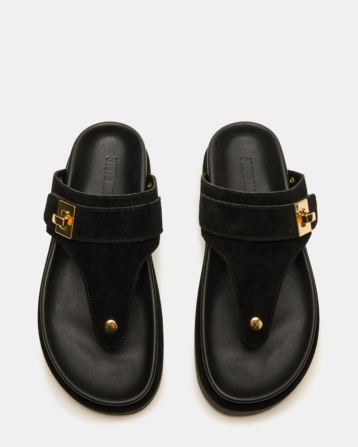 THONA Black Suede Women's Flatform Thong Sandal | Steve Madden near me