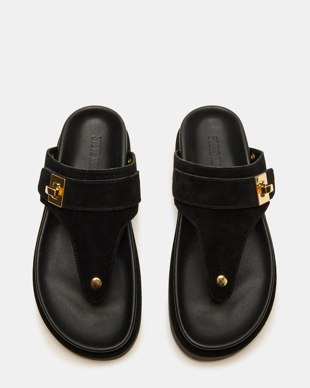 THONA Black Suede Women's Flatform Thong Sandal | Steve Madden near me