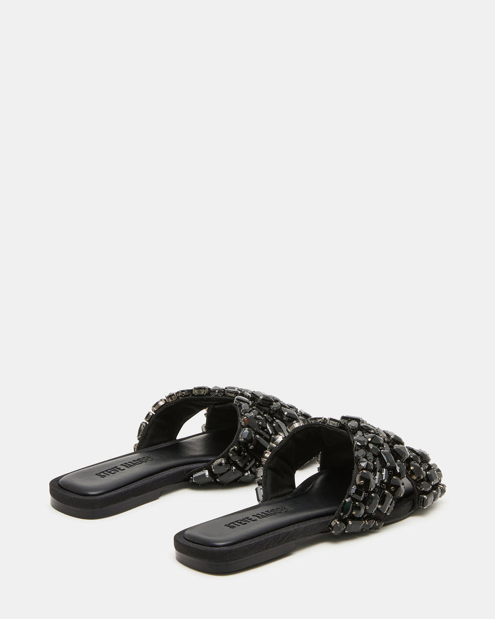 LEVITY Black Square-Toe Slide Women's Sandal | Steve Madden online