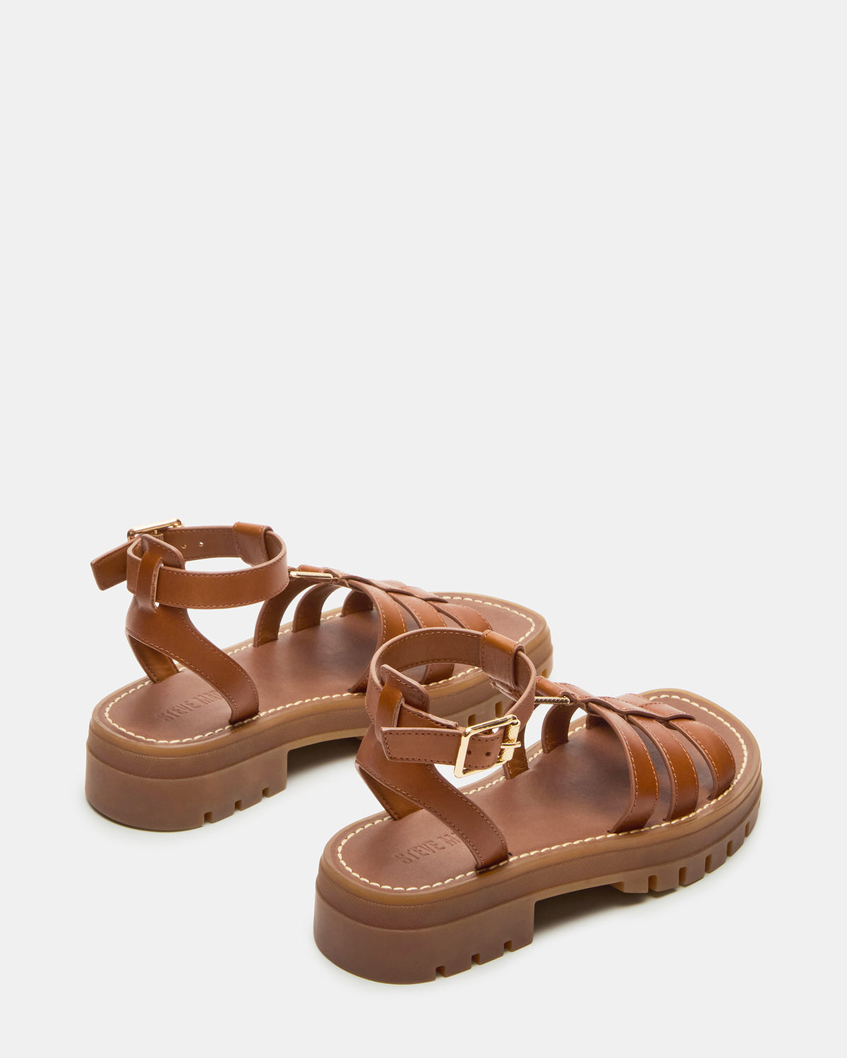 JARELLI Tan Leather Strappy Platform Women's Sandal | Steve Madden discount