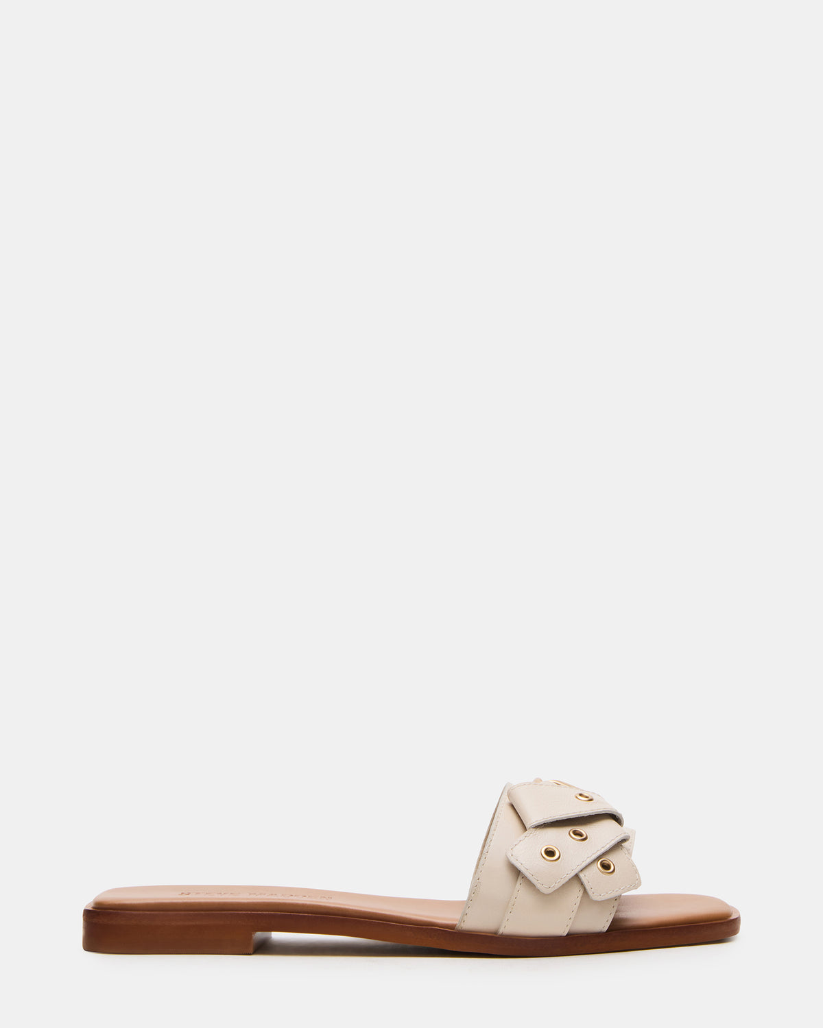 HILARIA Bone Leather Square-Toe Slide Women's Sandal | Steve Madden online