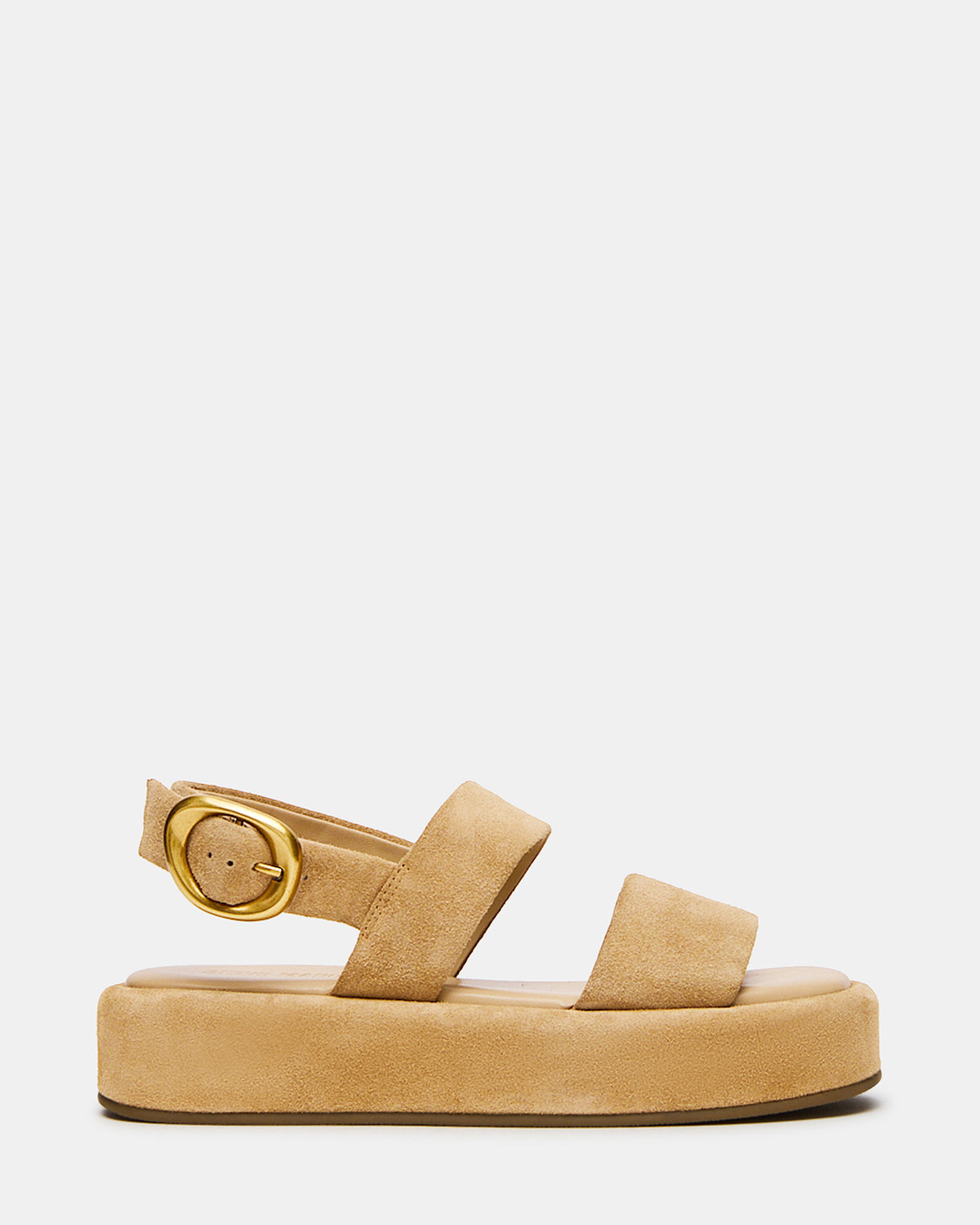 BARONI Sand Suede Square-Toe Platform Women's Sandals | Steve Madden outlet