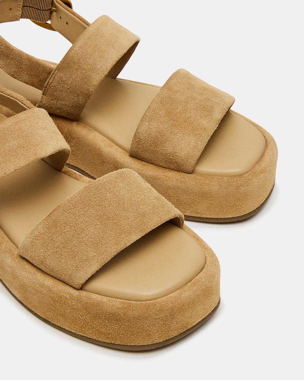 BARONI Sand Suede Square-Toe Platform Women's Sandals | Steve Madden outlet