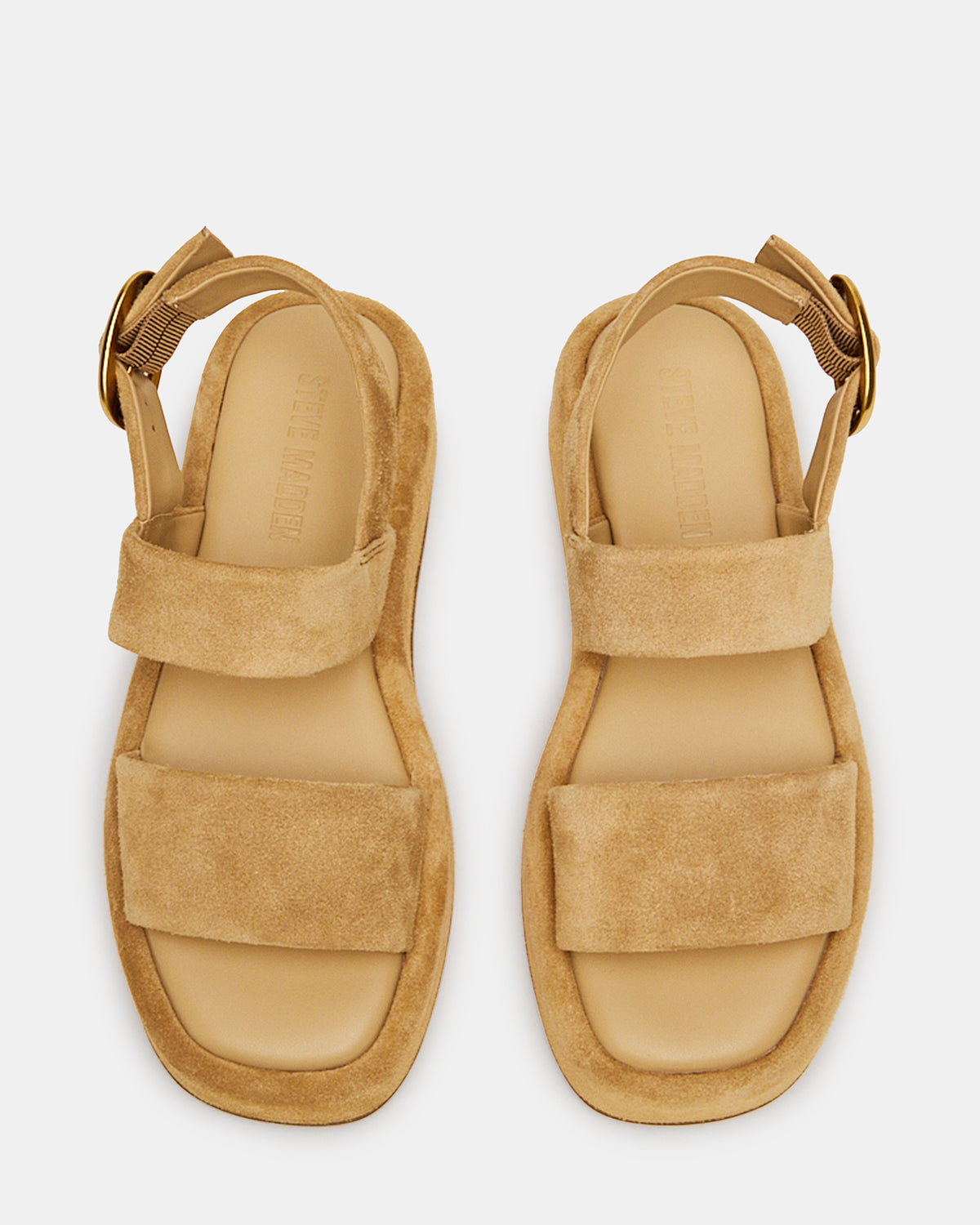 BARONI Sand Suede Square-Toe Platform Women's Sandals | Steve Madden outlet