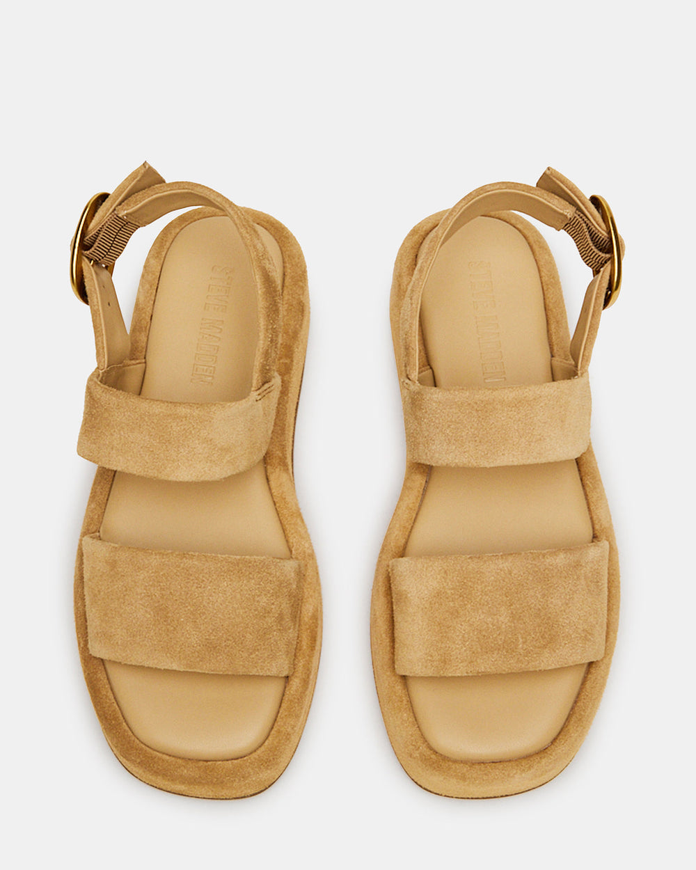 BARONI Sand Suede Square-Toe Platform Women's Sandals | Steve Madden outlet